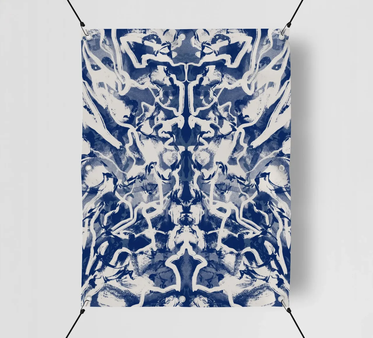 Cina blu rorschach 04 telo in pvc da Little Dean