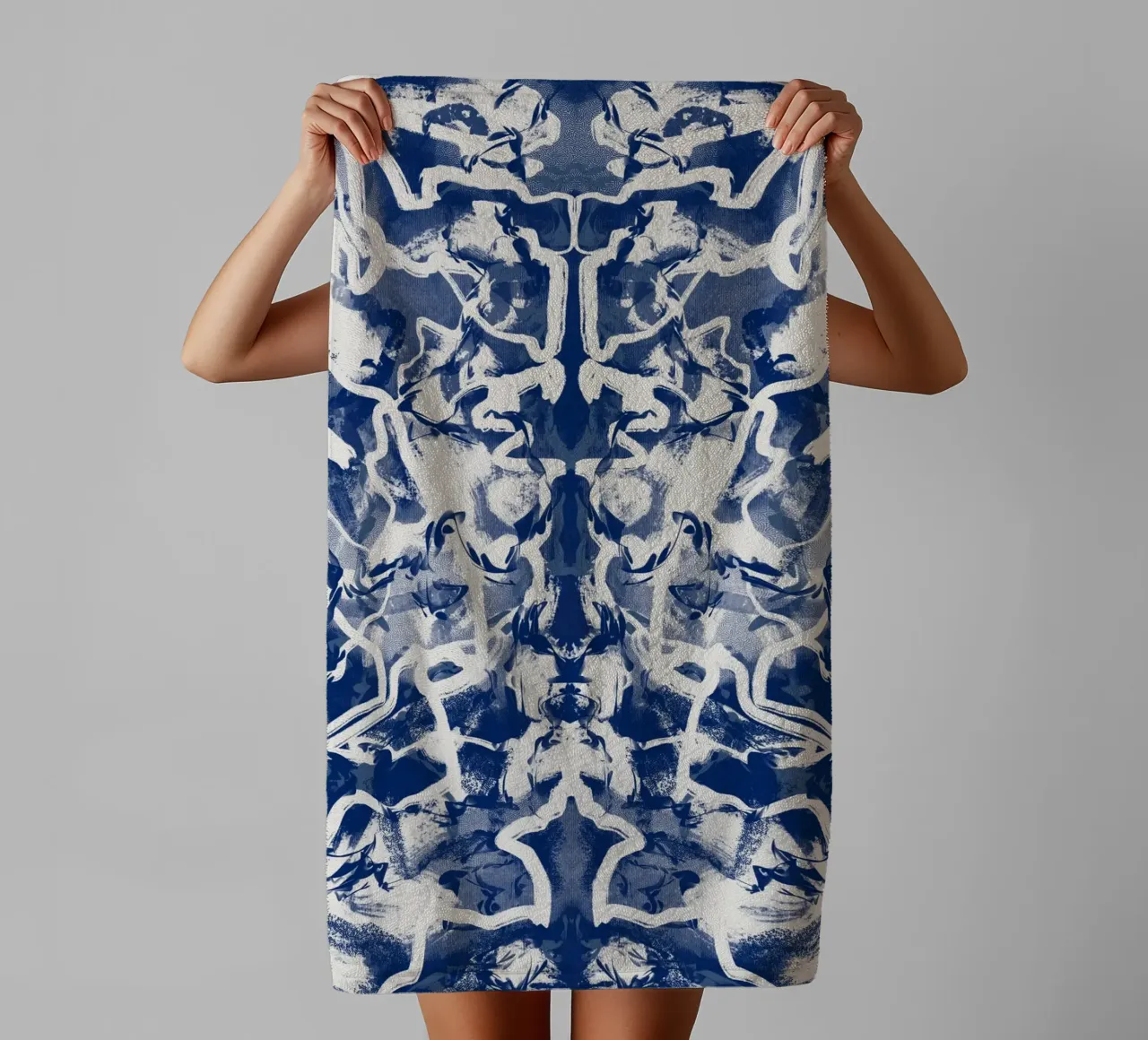 Cina blu rorschach 04 asciugamano da bagno da Little Dean