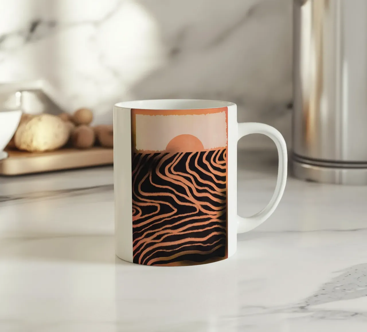 Orizzonte, terra d'ombra bruciata tazza in ceramica da Little Dean