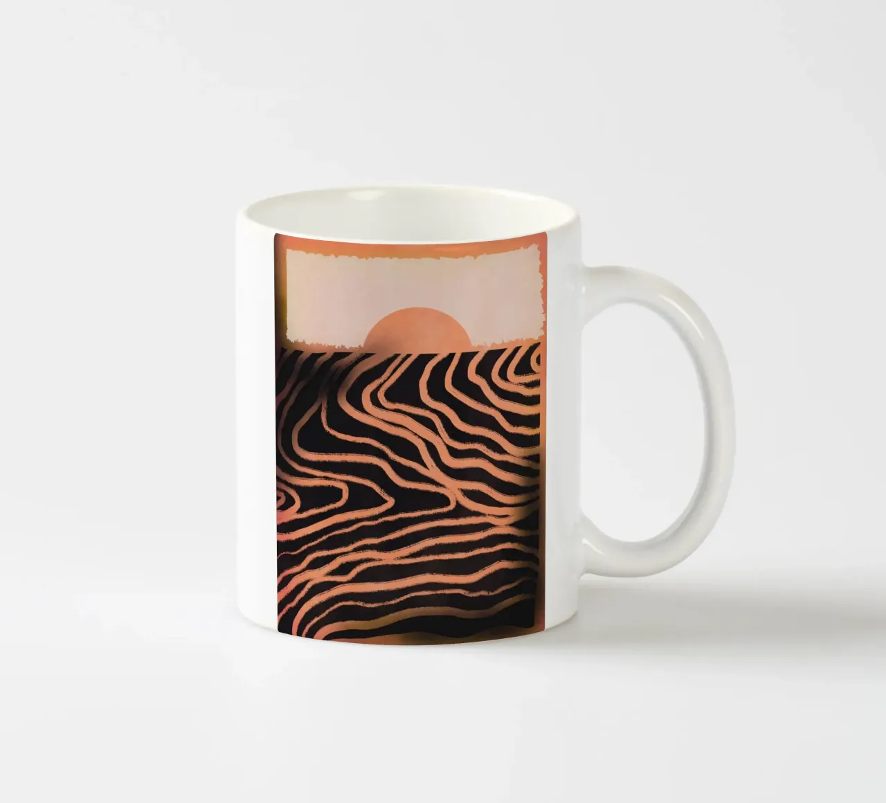 Orizzonte, terra d'ombra bruciata tazza in ceramica da Little Dean