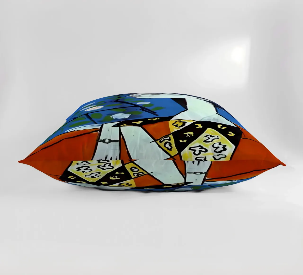 Picasso Donna con rose bianche Ritratto cubista blu cuscino da homdeco