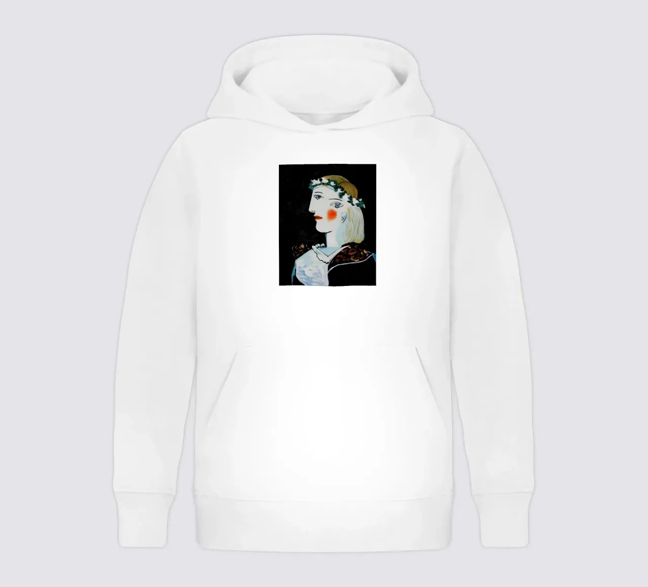 Picasso Donna con corona di fiori Ritratto a due occhi felpa bambino con cappuccio da homdeco