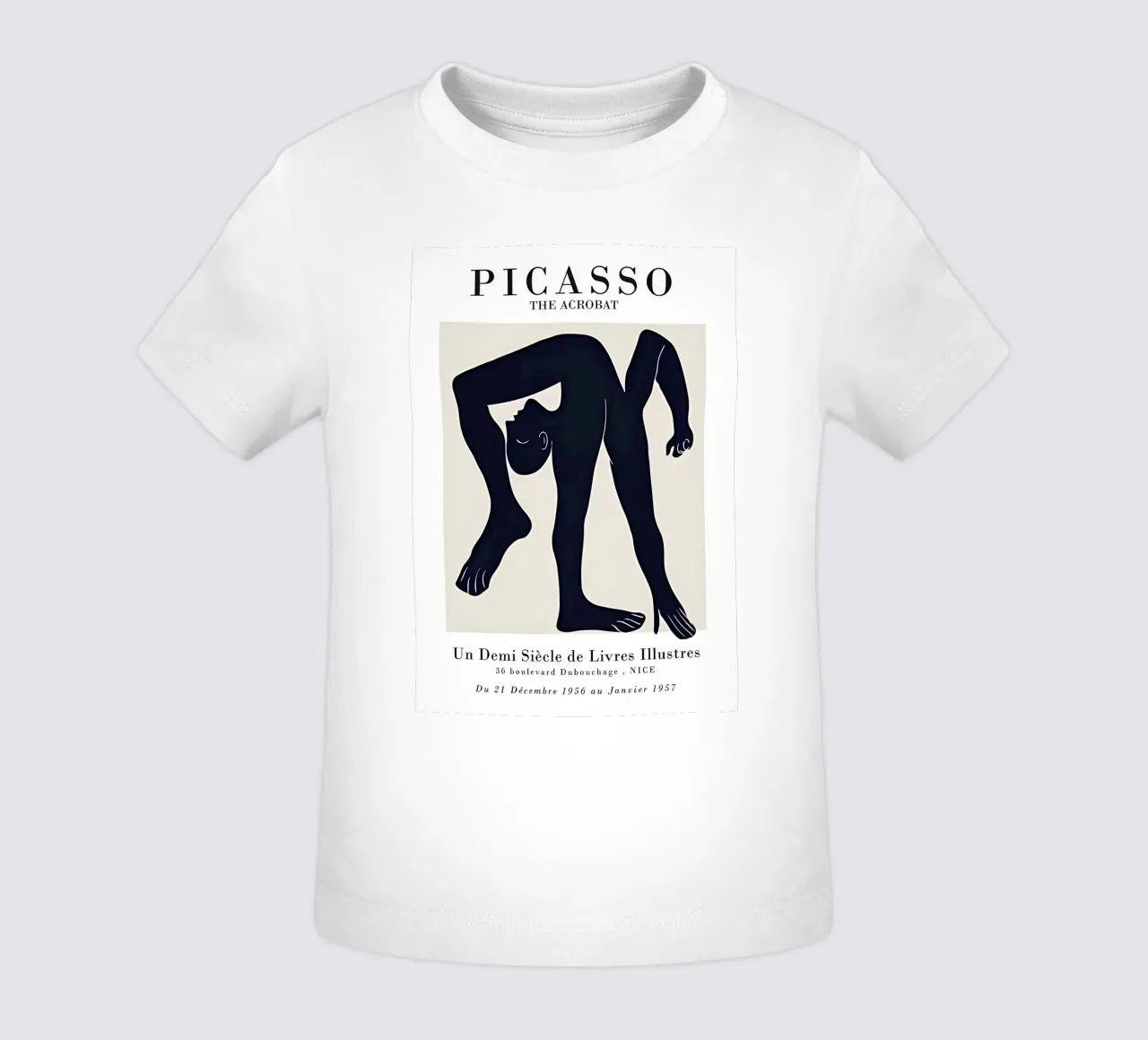 Poster della mostra Picasso L'acrobata minimalista maglietta neonato da homdeco