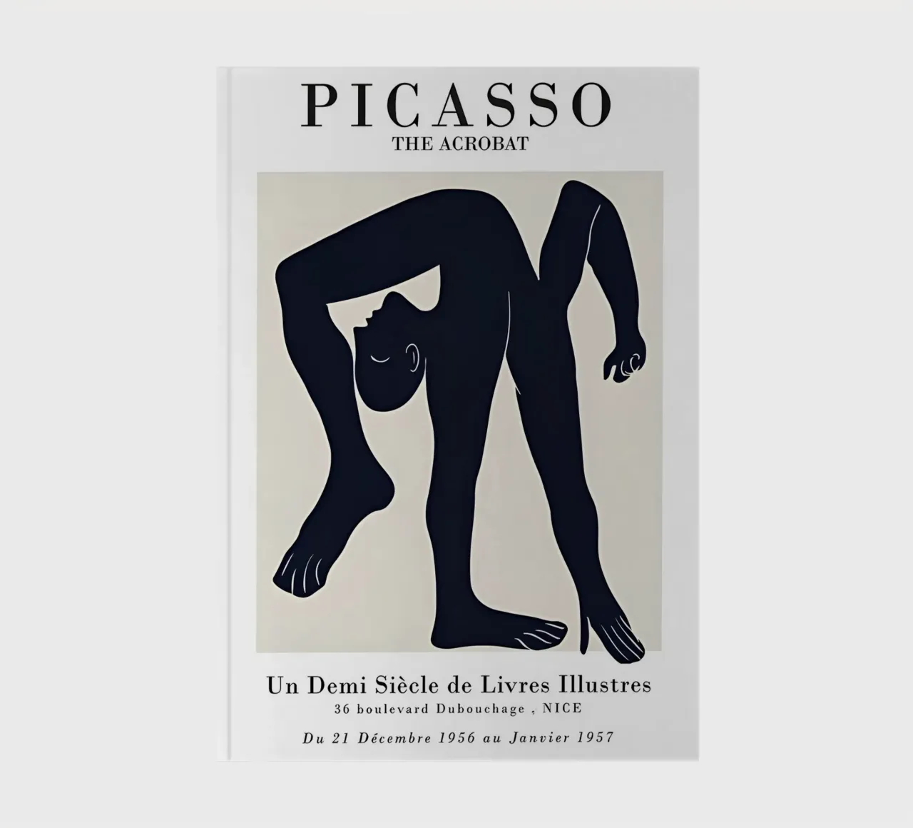 Picasso L'acrobate Affiche d'exposition minimaliste carnet de notes de homdeco