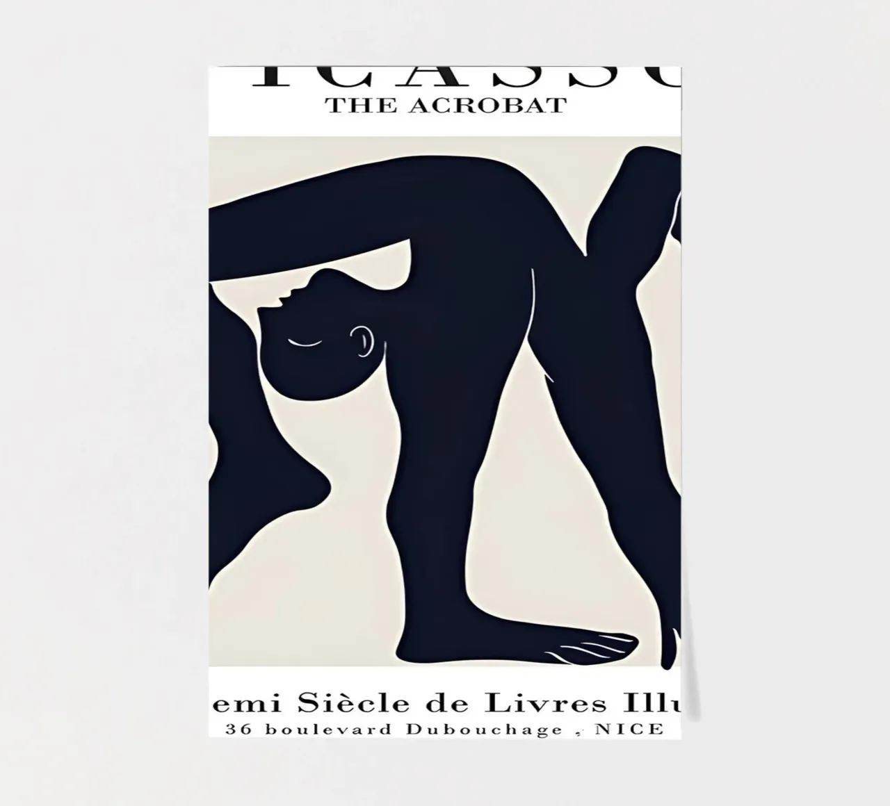 Picasso The Acrobat Minimalist Exhibition Poster sticker sheet by homdeco