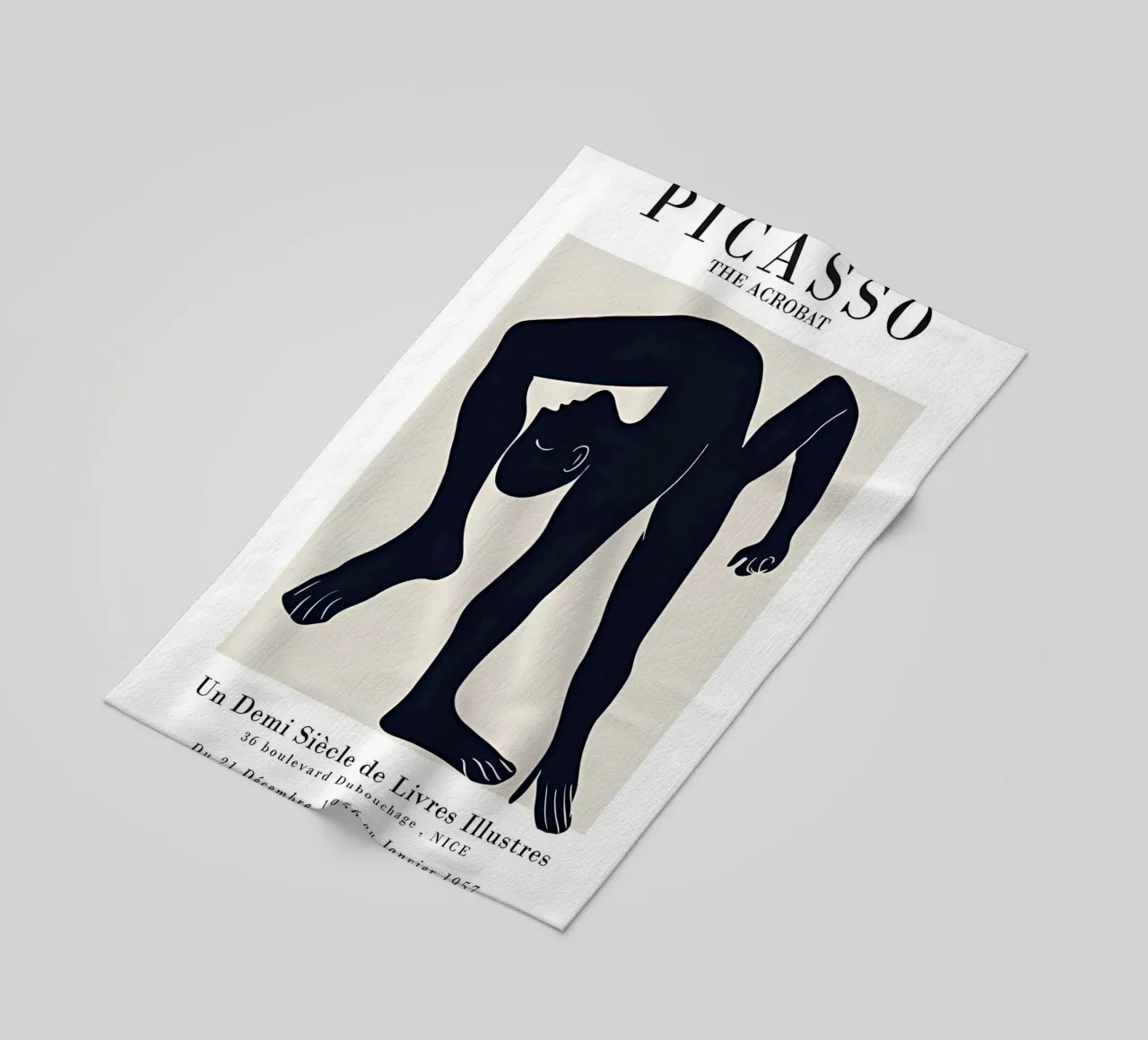 Poster della mostra Picasso L'acrobata minimalista telo mare da homdeco