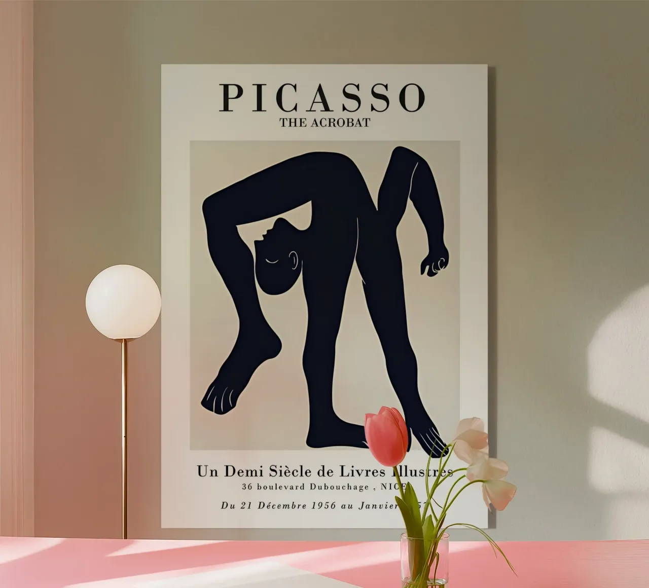 Poster della mostra Picasso L'acrobata minimalista plexiglass da homdeco