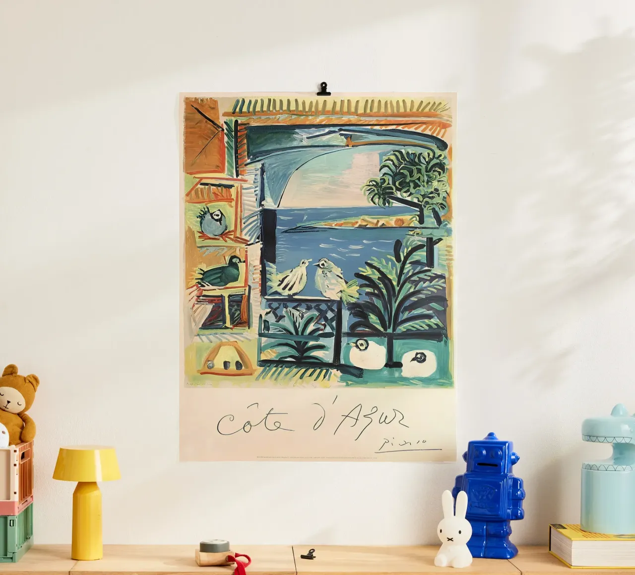 Picasso Côte d'Azur Abstract Landschap Zeegezicht poster met kunststof frame van homdeco