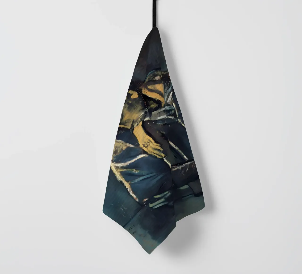 Picasso Der Absinthtrinker Blaue Periode Melancholie Geschirrtuch von homdeco