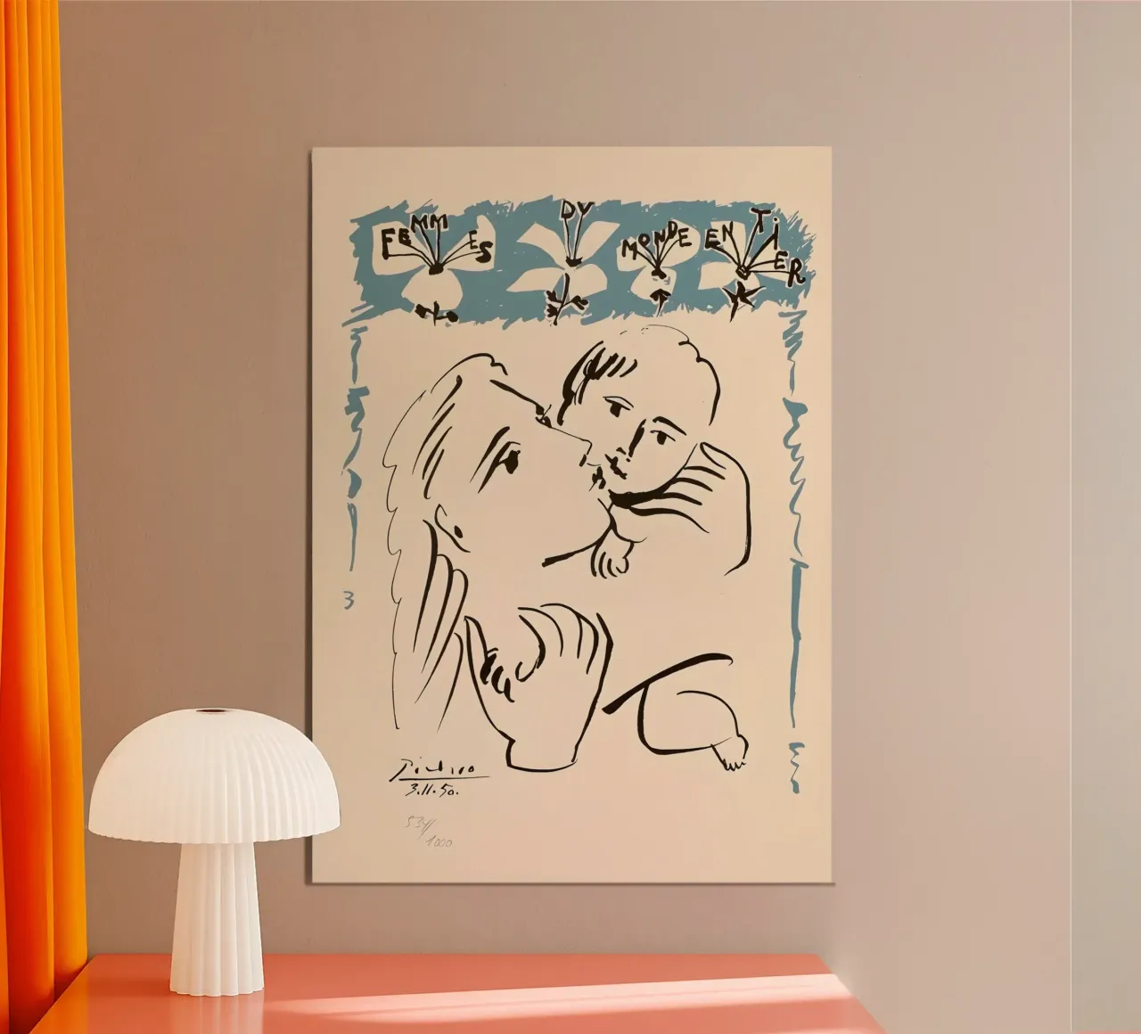Picasso Mother & Child "Femmes du Monde Entier" Print poster de homdeco