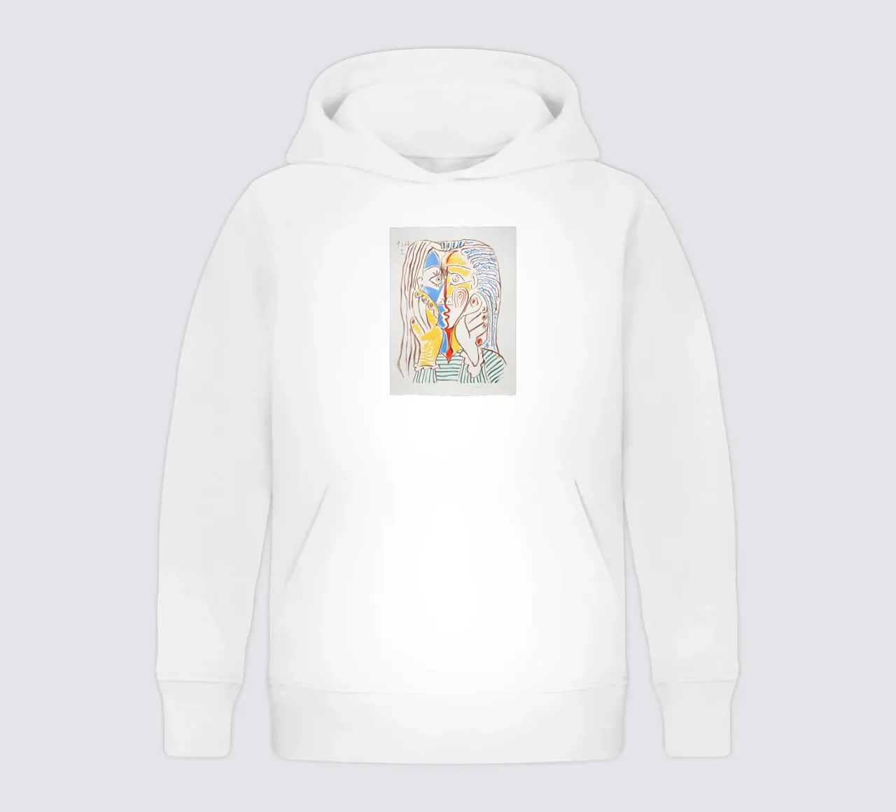 Picasso Femme en pleurs Cubiste Bleu Jaune Art Print sweat à capuche enfant de homdeco