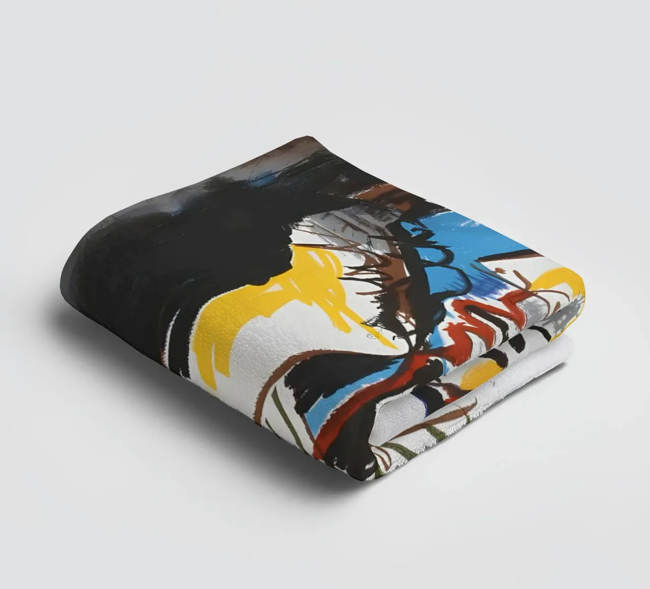 Picasso Femme en pleurs Bleu Jaune Portrait abstrait serviette de bain de homdeco