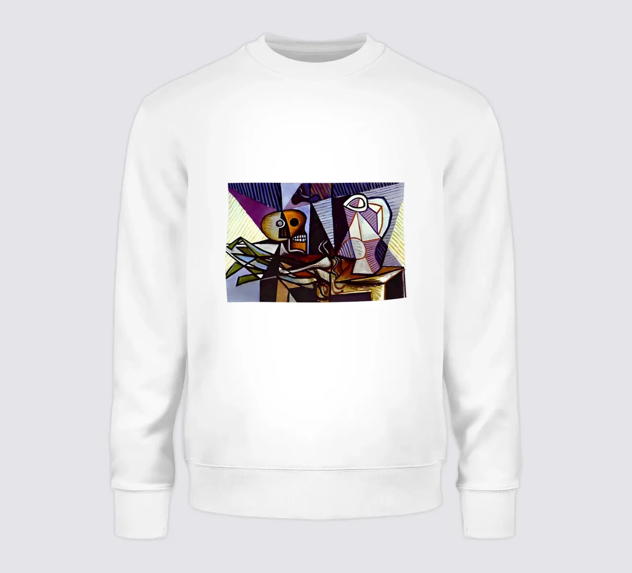 Bodegón cubista con calavera y jarra de Picasso sudadera de homdeco