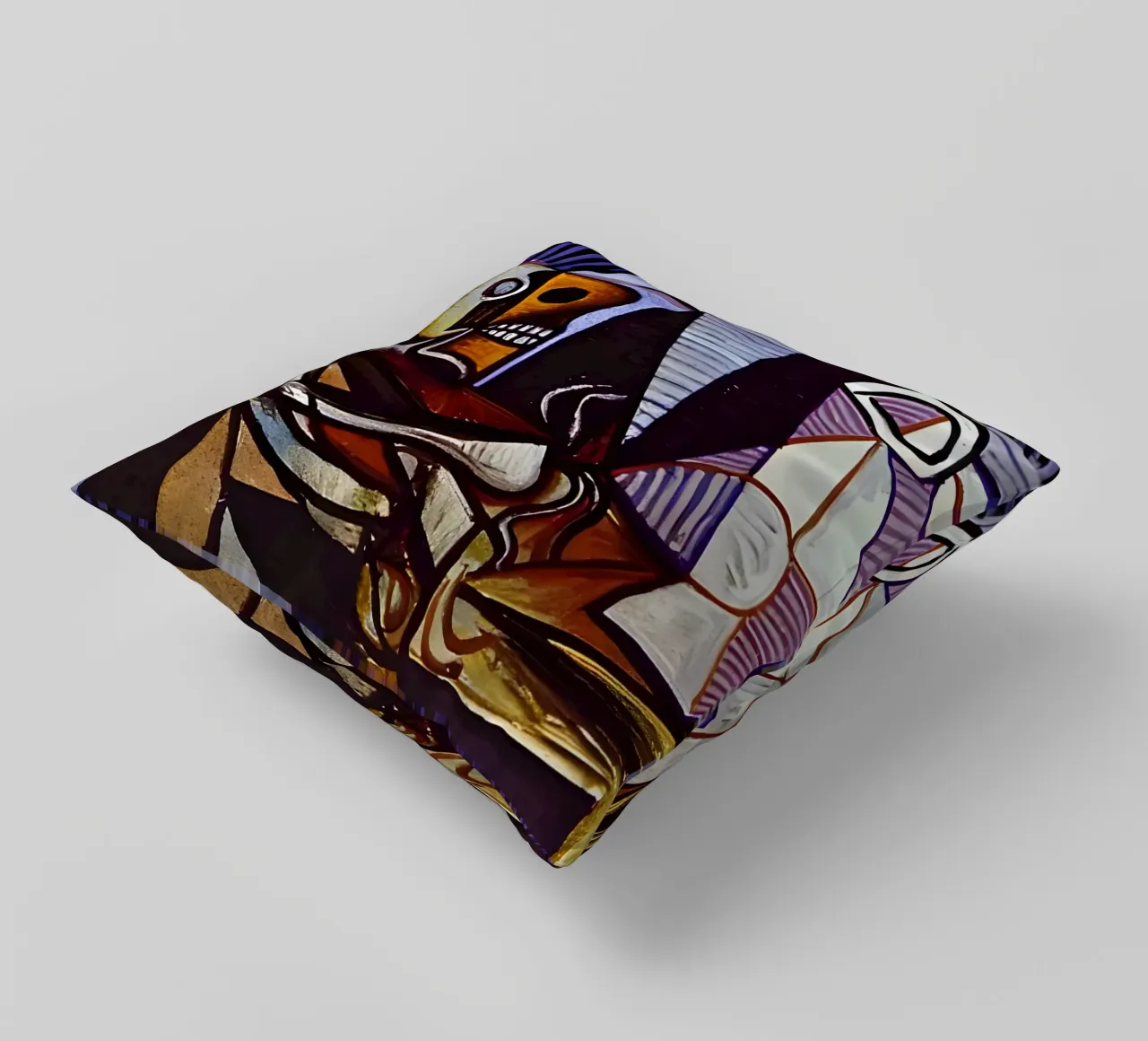 Picasso Skull and Pitcher Cubist Still Life decorative cushion by homdeco