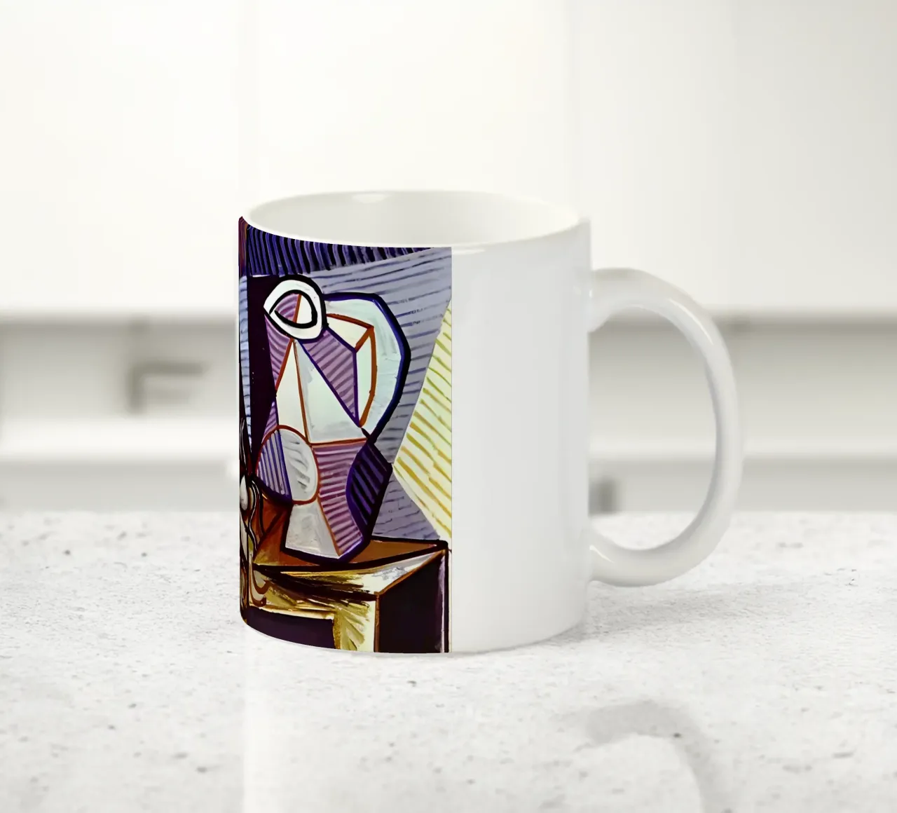 Picasso Totenkopf und Krug Kubistisches Stilleben Keramik Tasse von homdeco