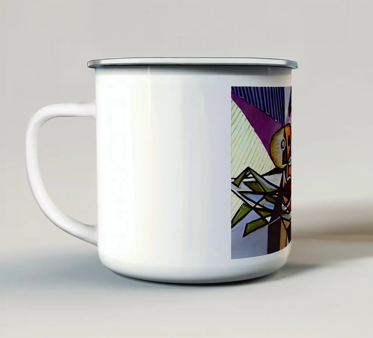Picasso Teschio e brocca Natura morta cubista tazza in smalto da homdeco