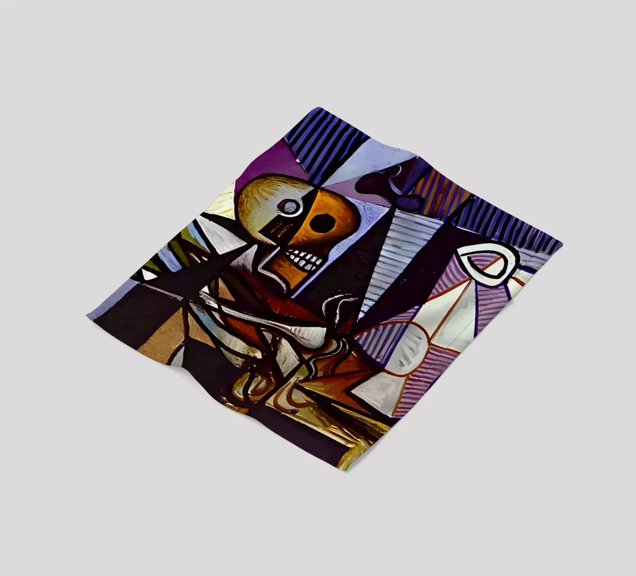 Picasso Skull and Pitcher Cubist Still Life fleece blanket by homdeco
