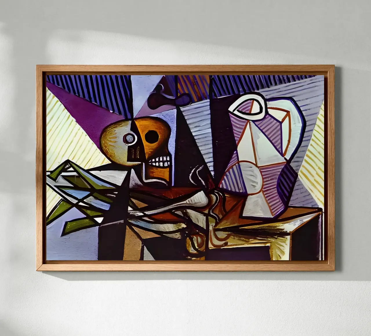 Picasso Teschio e brocca Natura morta cubista alluminio dibond da homdeco