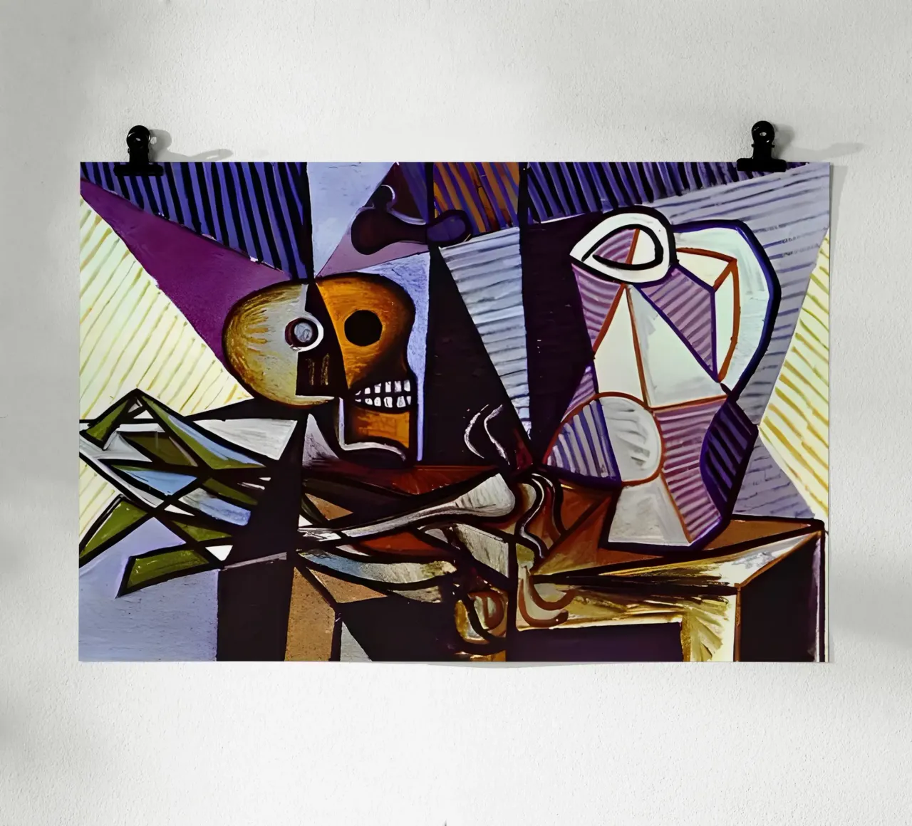 Picasso Teschio e brocca Natura morta cubista carta hahnemühle da homdeco