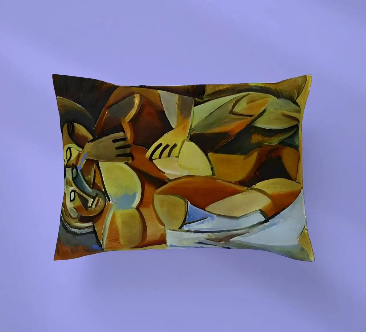Picasso Reclining Nude Cubist Abstract Figure decorative cushion by homdeco