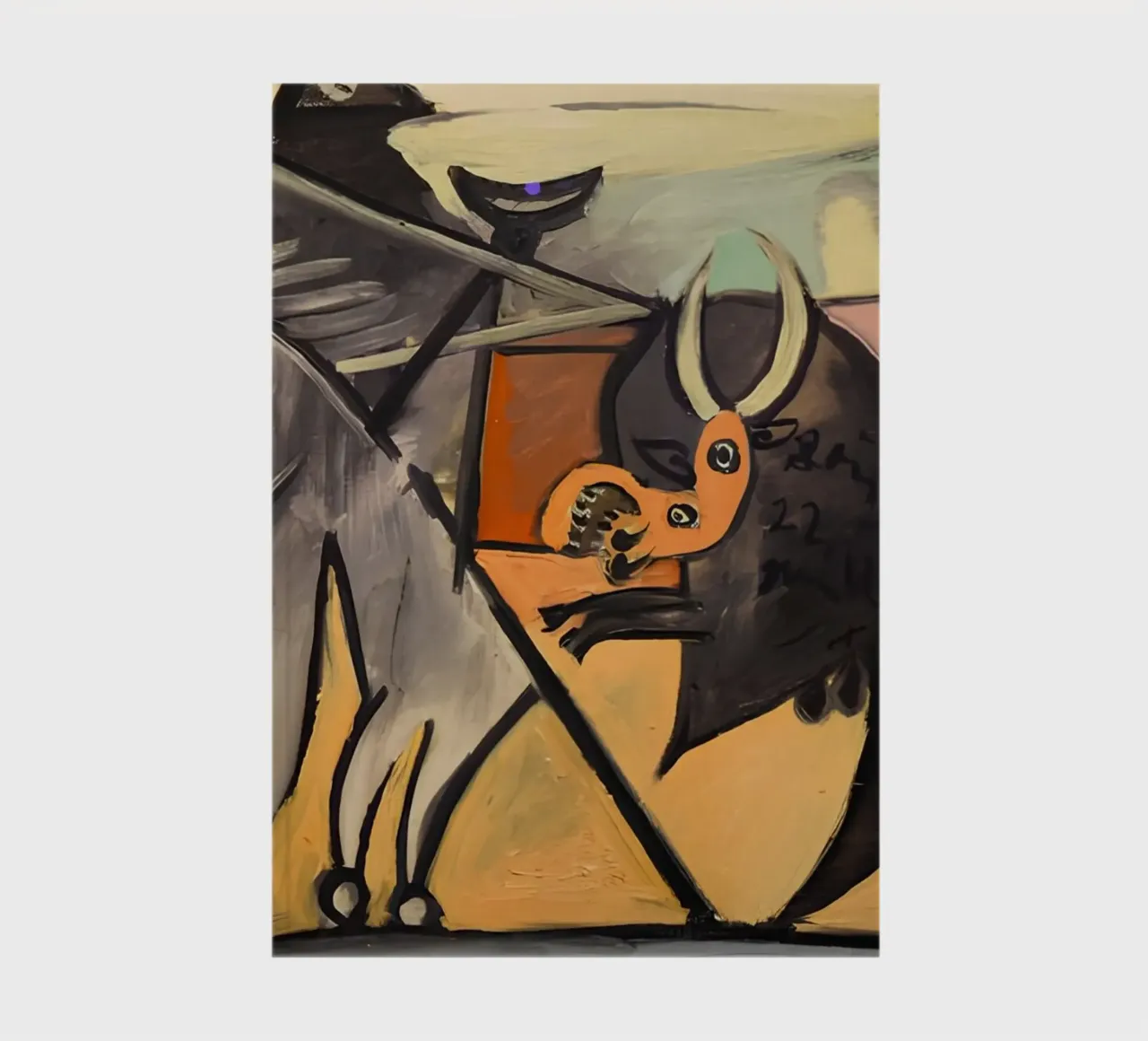 Picasso Minotauromachie Cubist Bullfight Abstract Print carnet de notes de homdeco
