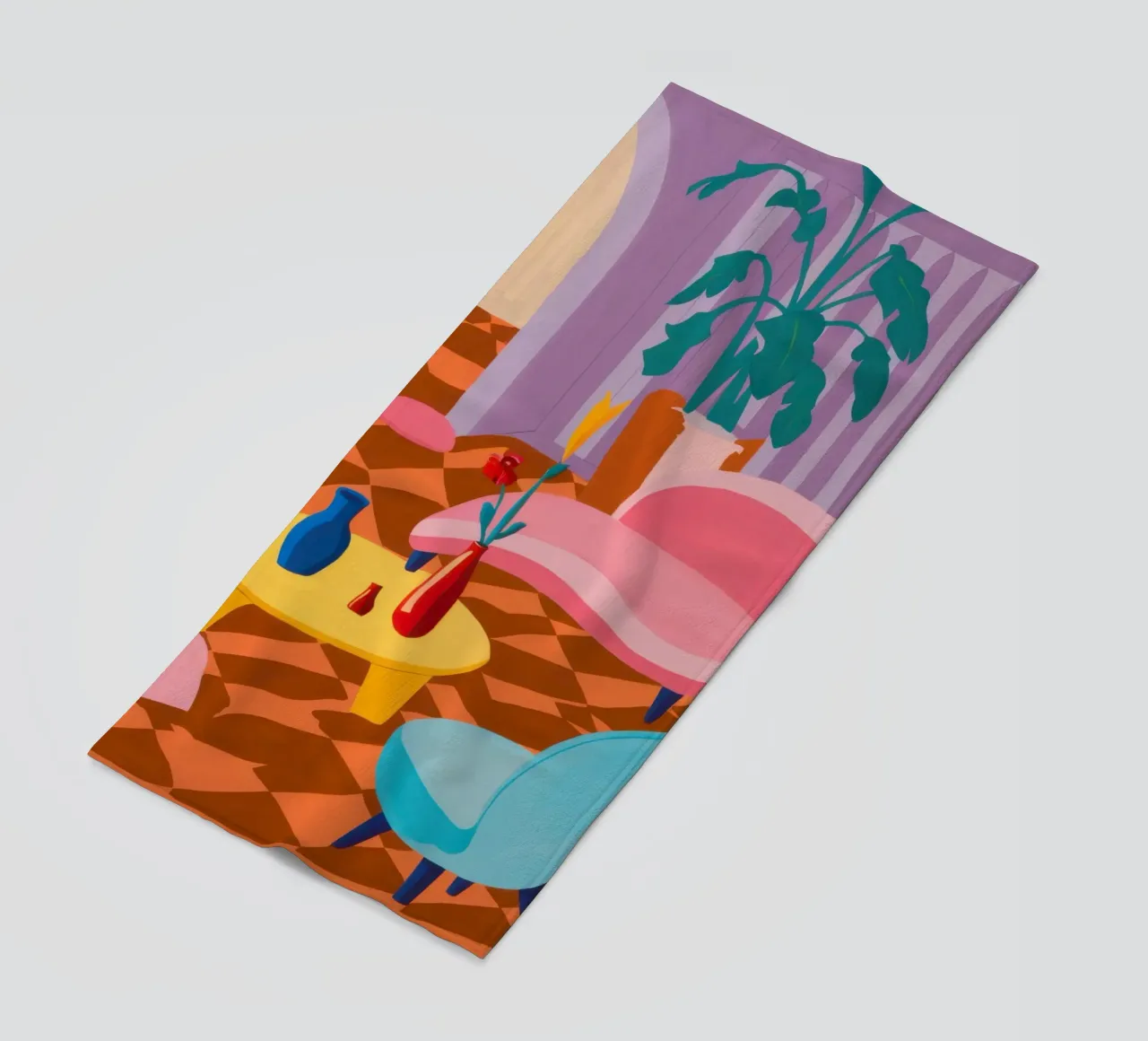 Chique botanische houding strandhanddoek van Veil Maya