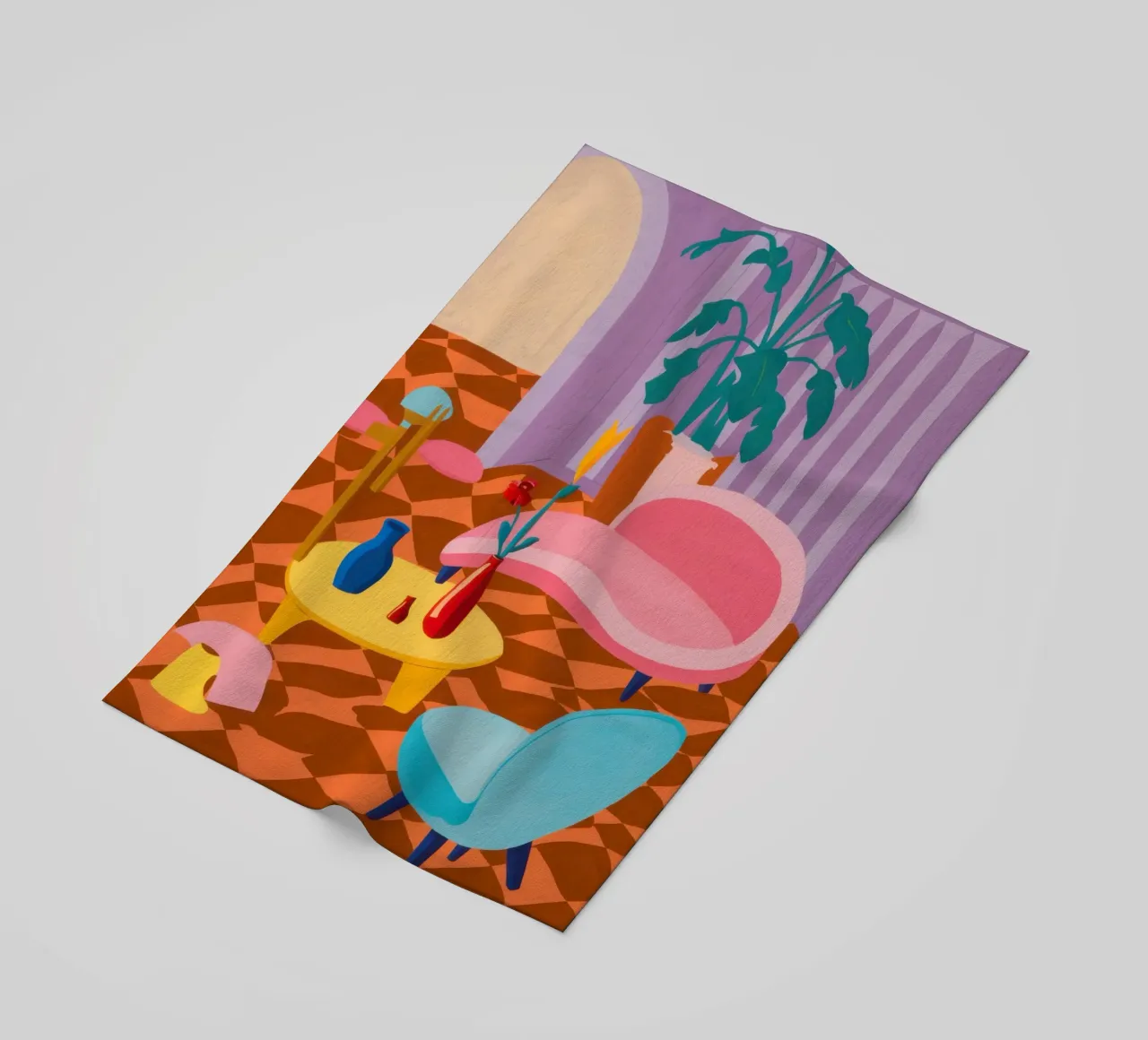 Chique botanische houding strandhanddoek van Veil Maya