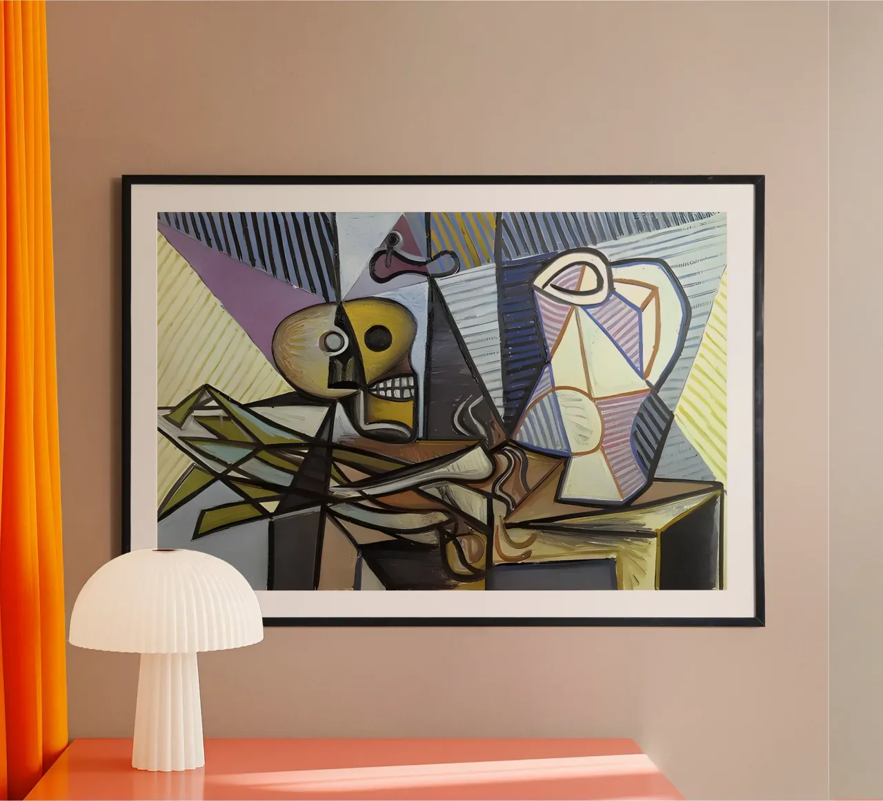 Picasso Skull and Pitcher Cubist Still Life hahnemühle by homdeco