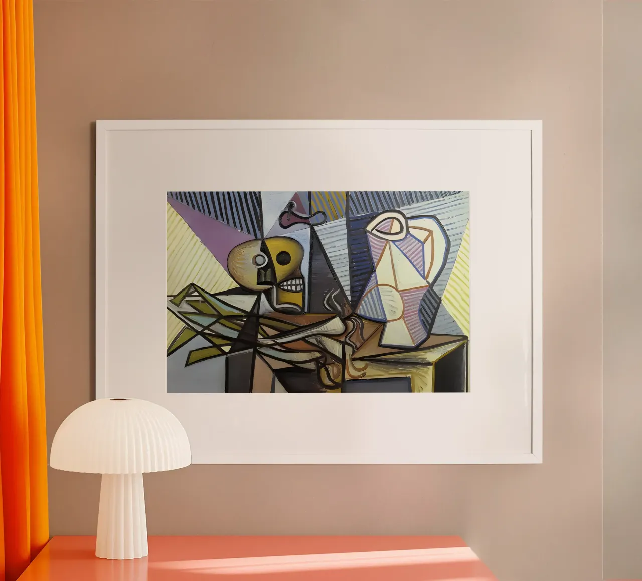 Picasso Skull and Pitcher Cubist Still Life hahnemühle by homdeco