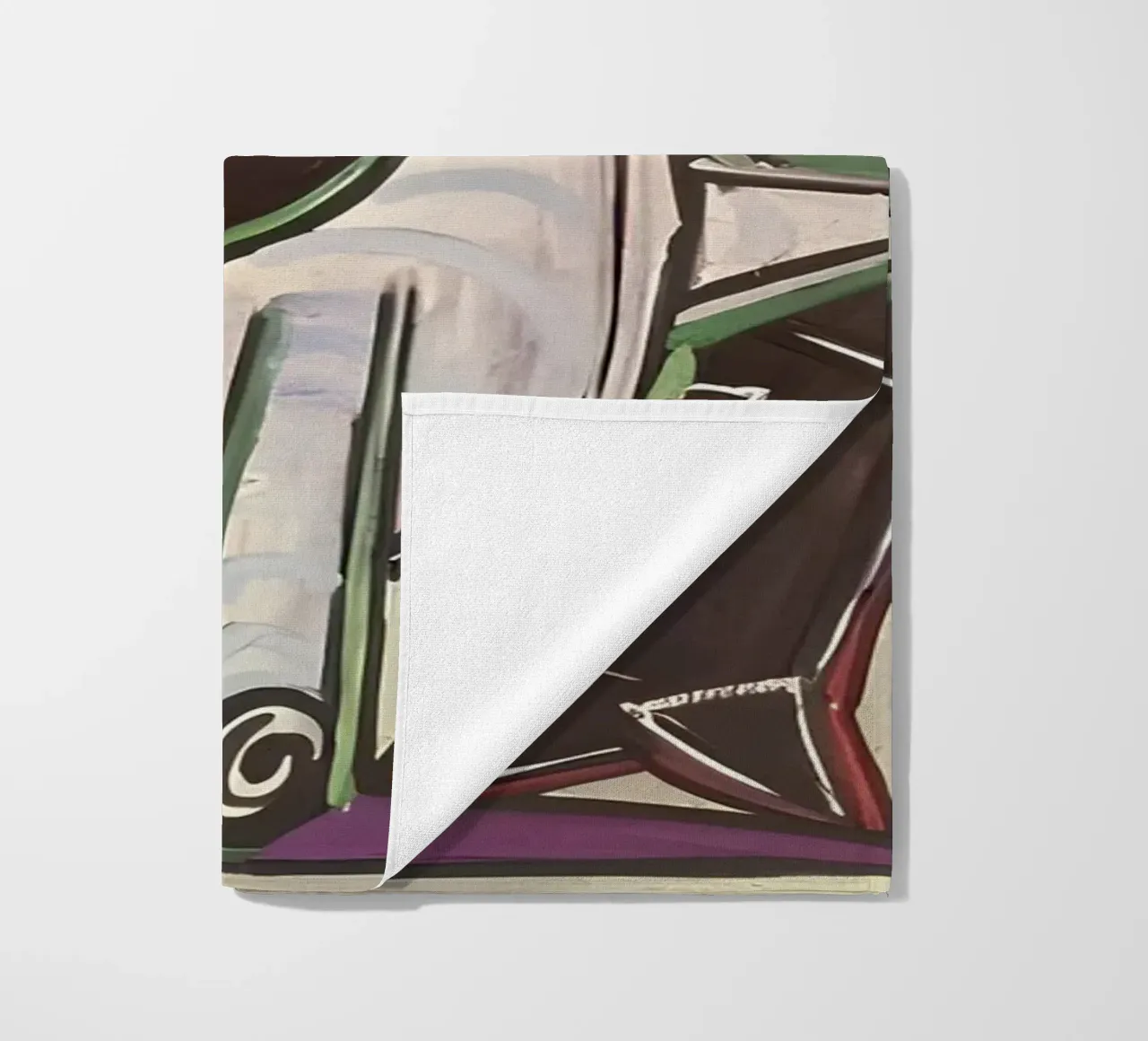 Picasso Bullfight Abstract Dynamic Cubist Scene beach towel by homdeco