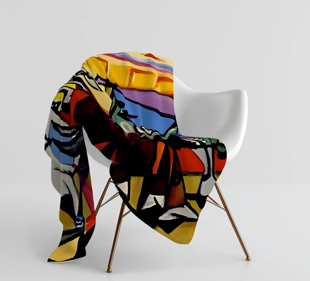 Picasso Scena di corrida Matador cubista dinamico coperta in pile da homdeco
