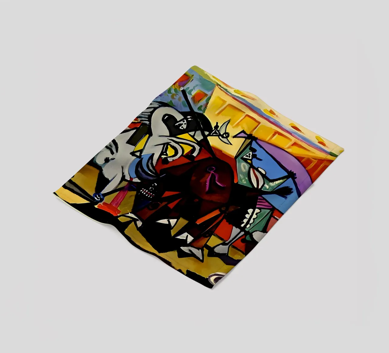 Picasso Scena di corrida Matador cubista dinamico coperta in pile da homdeco