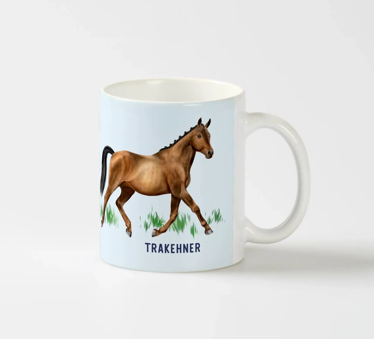 Trakehner Keramik Tasse von Moonlit Illustrations