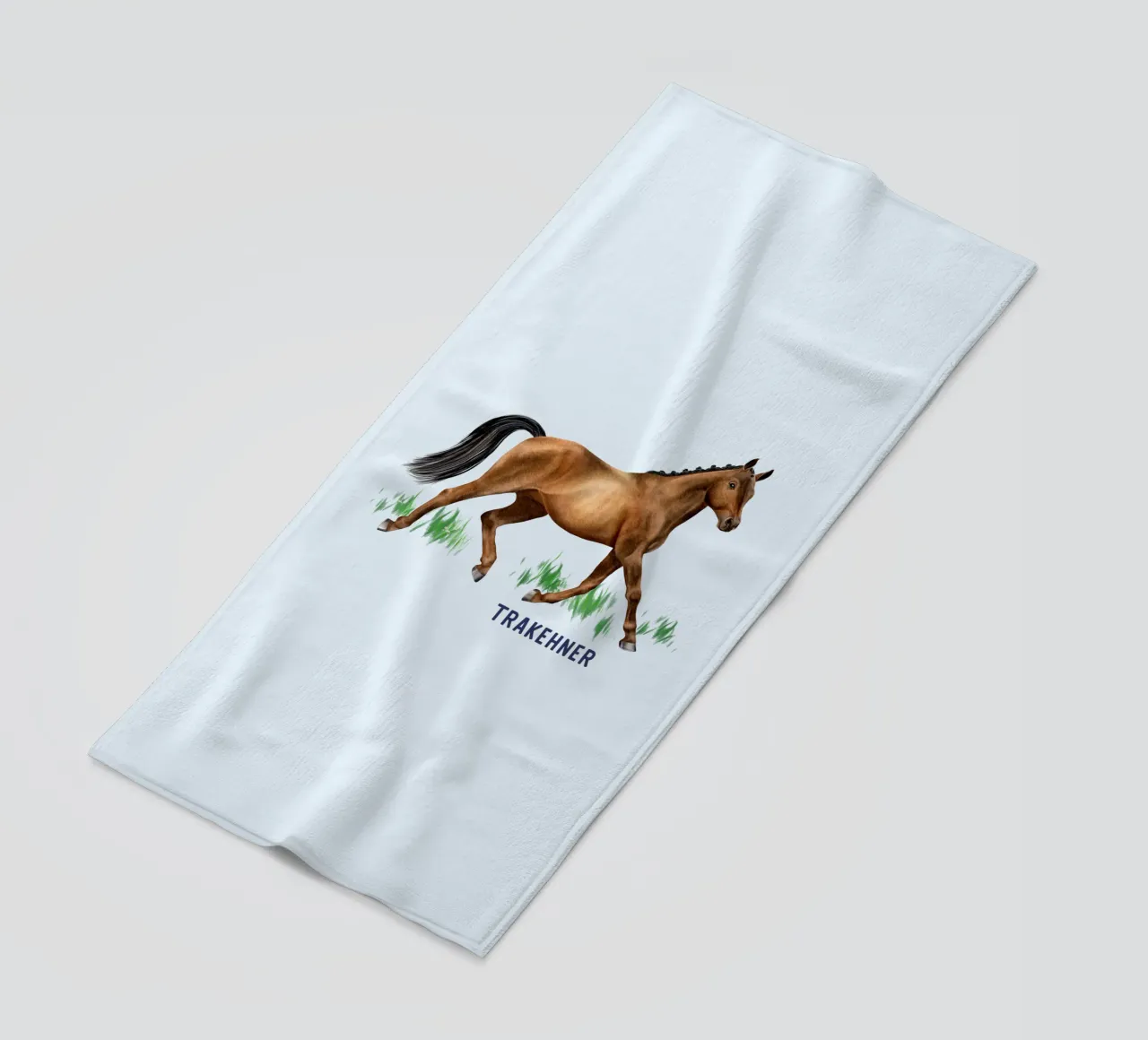 Trakehner beach towel by Moonlit Illustrations