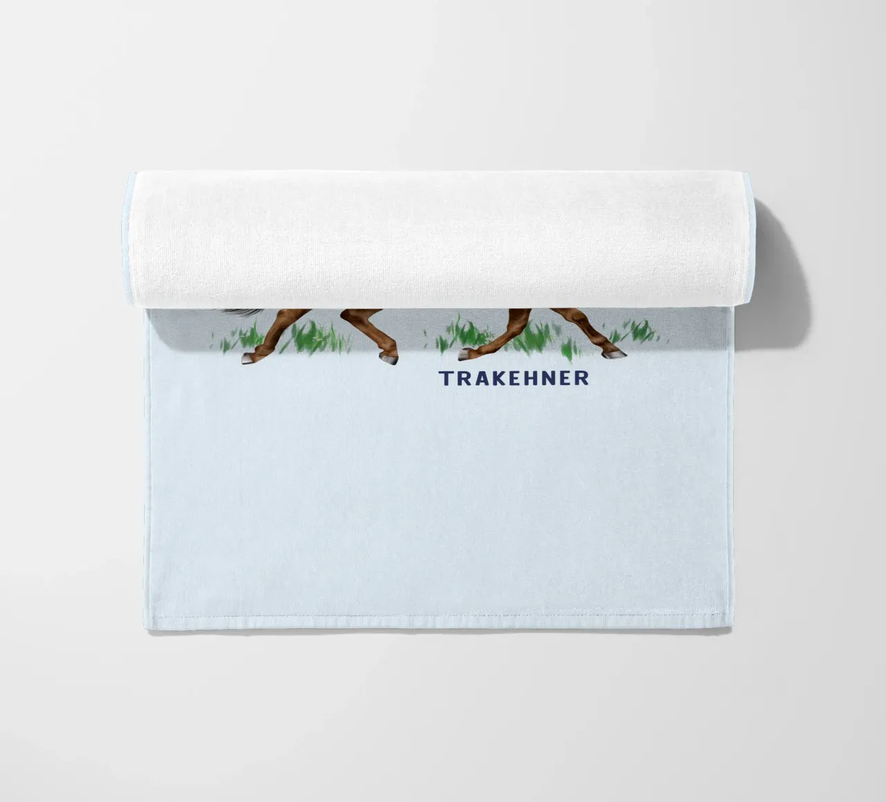 Trakehner beach towel by Moonlit Illustrations