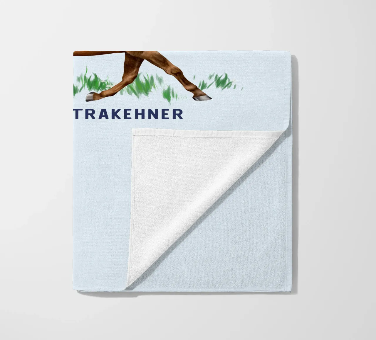Trakehner beach towel by Moonlit Illustrations