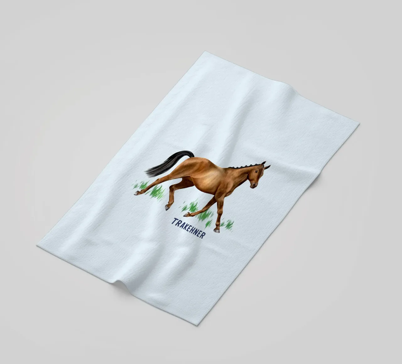 Trakehner beach towel by Moonlit Illustrations