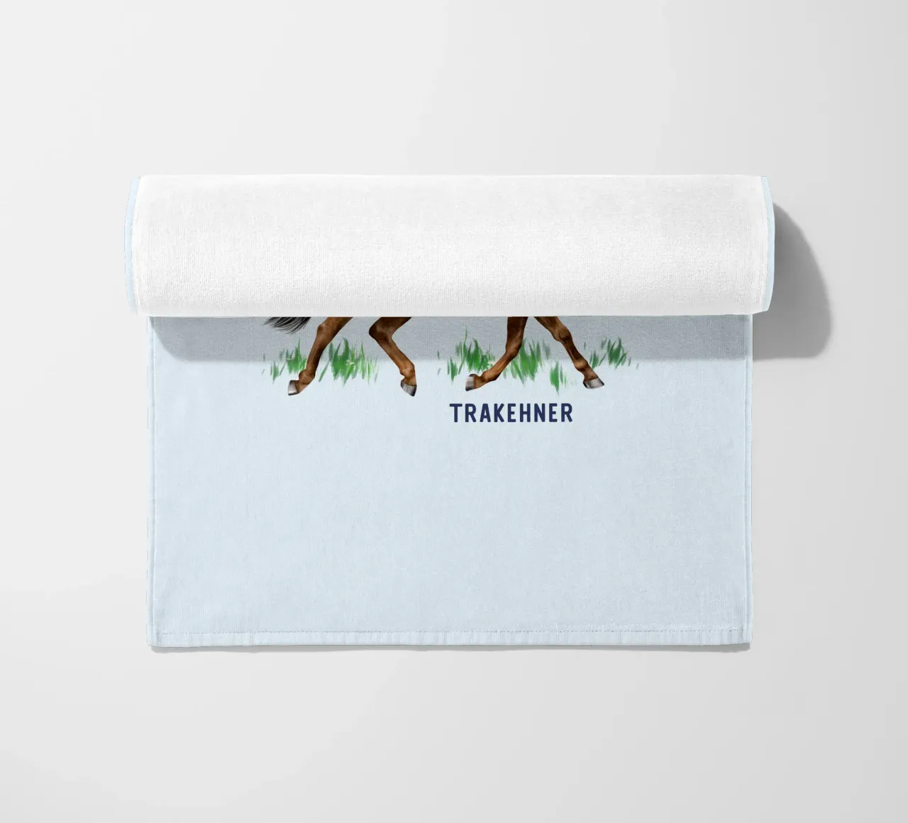 Trakehner beach towel by Moonlit Illustrations