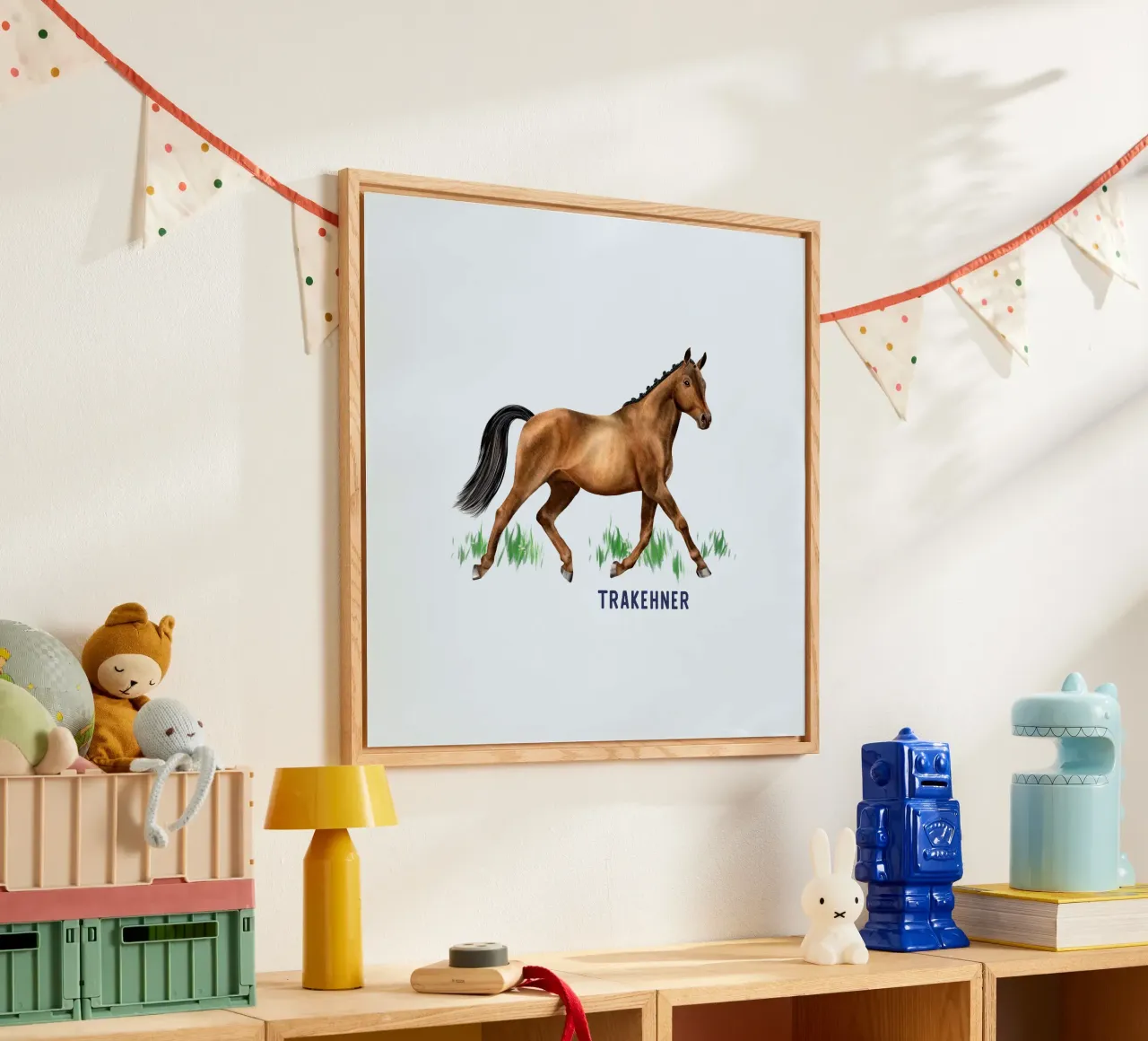 Trakehner acryl van Moonlit Illustrations