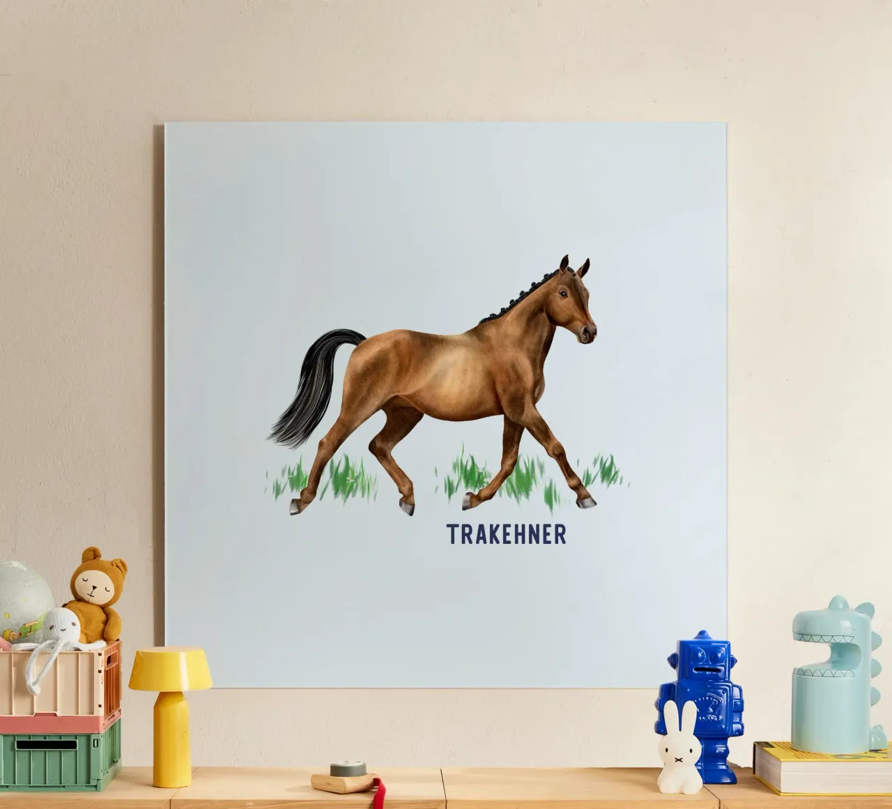 Trakehner acryl van Moonlit Illustrations