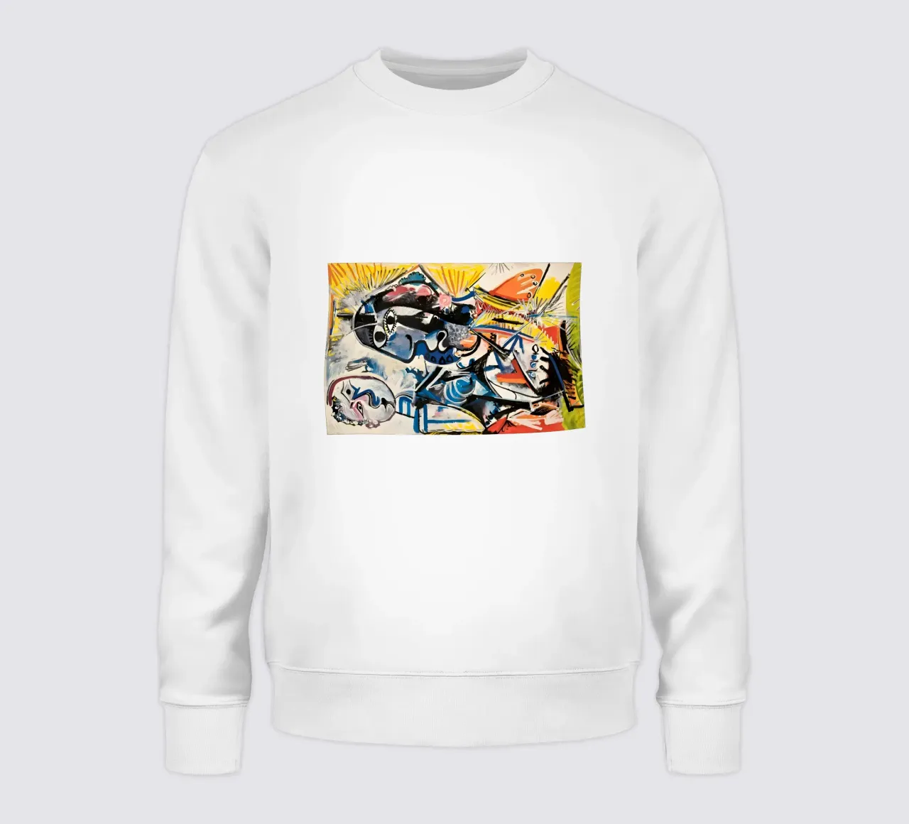 Abstract Expressionist Dynamic Forms Colorful Chaos sweatshirt by homdeco