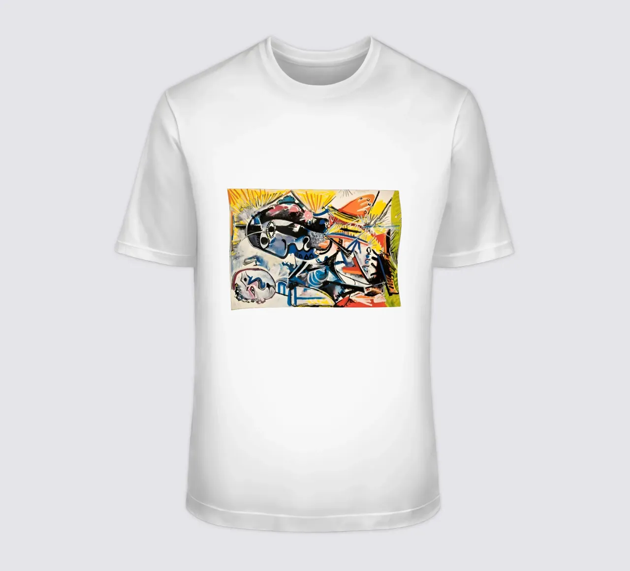 Abstract Expressionist Dynamic Forms Colorful Chaos t-shirt by homdeco