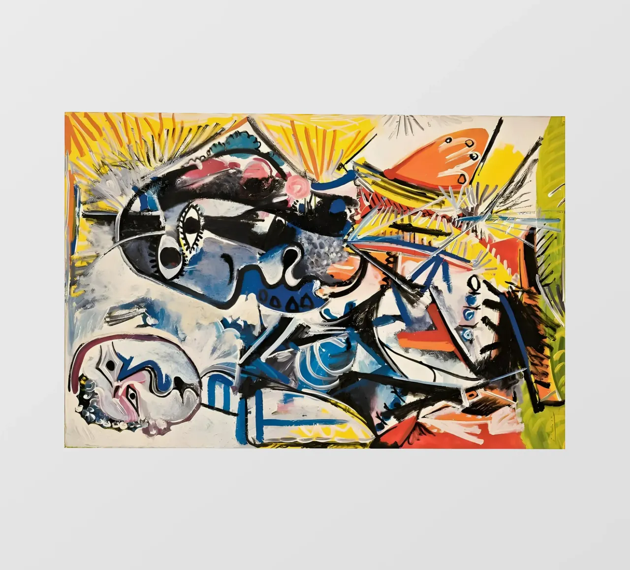 Abstract Expressionist Dynamic Forms Colorful Chaos backlit film by homdeco