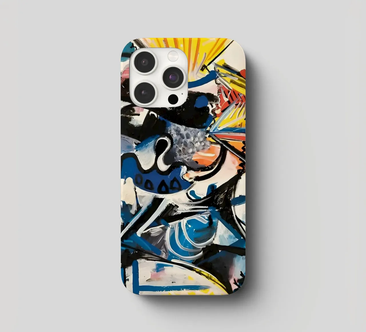 Abstract Expressionist Dynamic Forms Colorful Chaos iphone case by homdeco