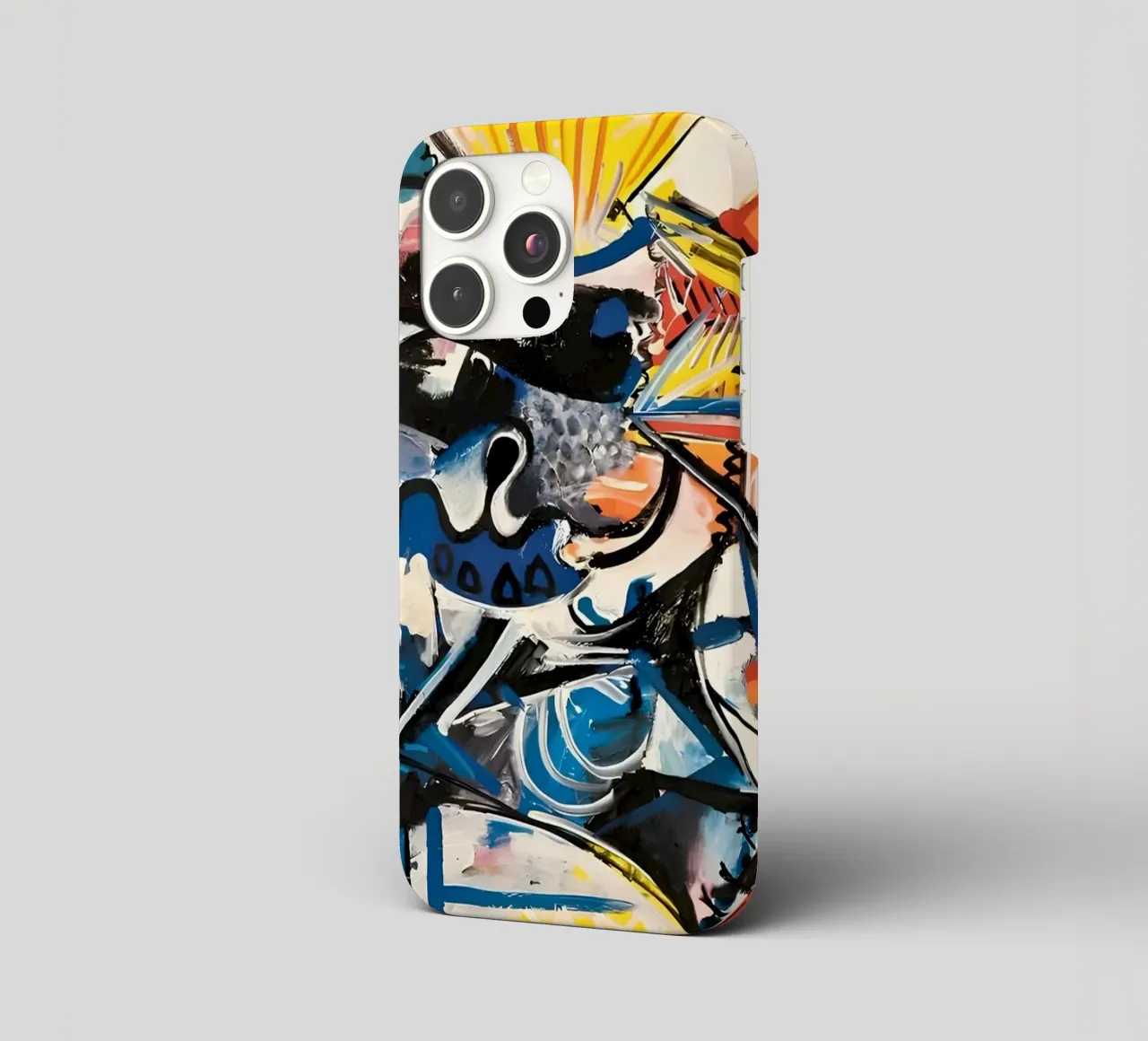 Abstract Expressionist Dynamic Forms Colorful Chaos iphone case by homdeco