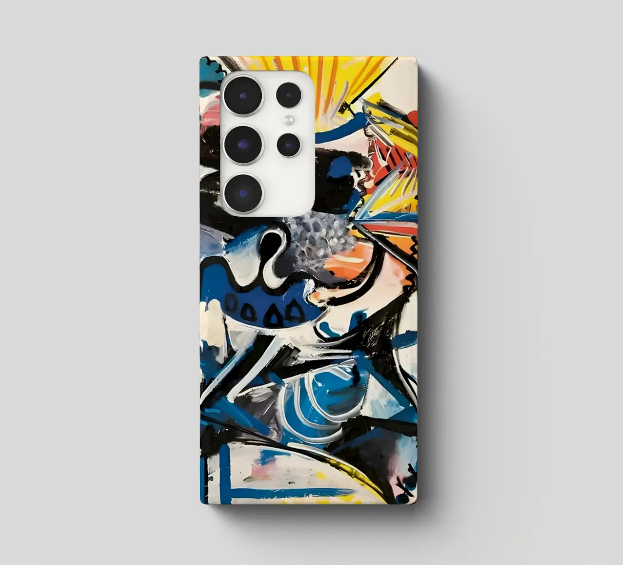 Abstract Expressionist Dynamic Forms Colorful Chaos samsung phone case by homdeco