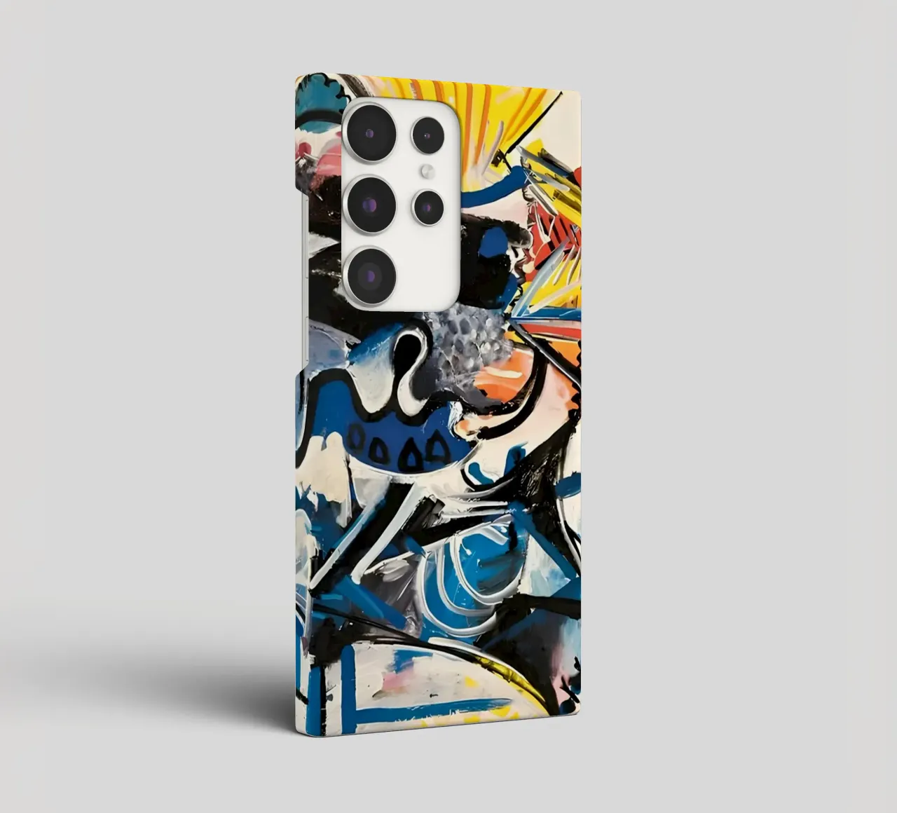 Abstract Expressionist Dynamic Forms Colorful Chaos samsung phone case by homdeco