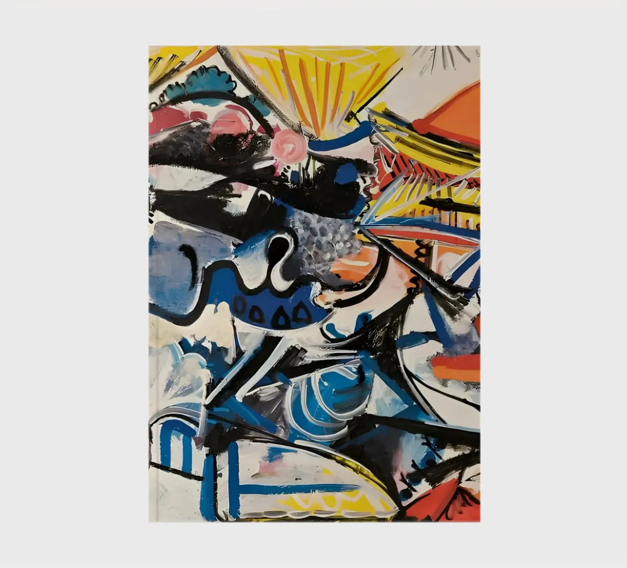 Abstract Expressionist Dynamic Forms Colorful Chaos notebook by homdeco