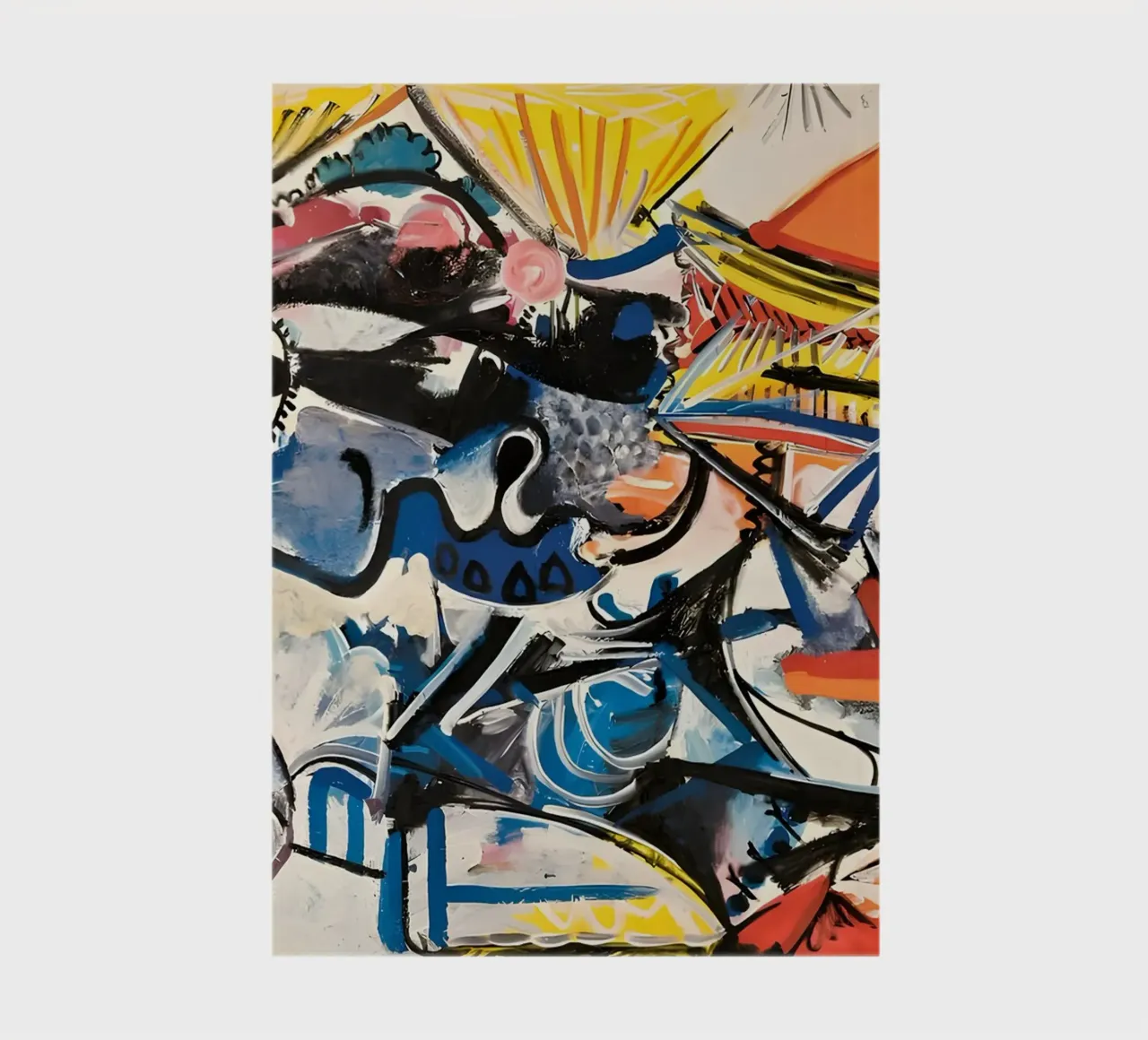 Abstract Expressionist Dynamic Forms Colorful Chaos notebook by homdeco