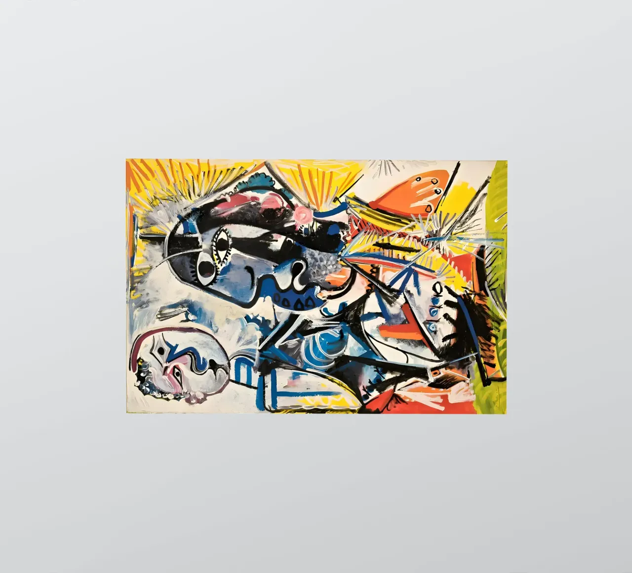 Abstract Expressionist Dynamic Forms Colorful Chaos sticker by homdeco